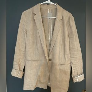 Halogen Linen Blend Oversized Blazer Jacket